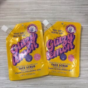 NEW GLITZY LEMON Face Scrub Set of 2 NWT